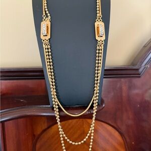 Lanvin Paris Iconic Logo Station 1980’s Necklace. Rare Collectible